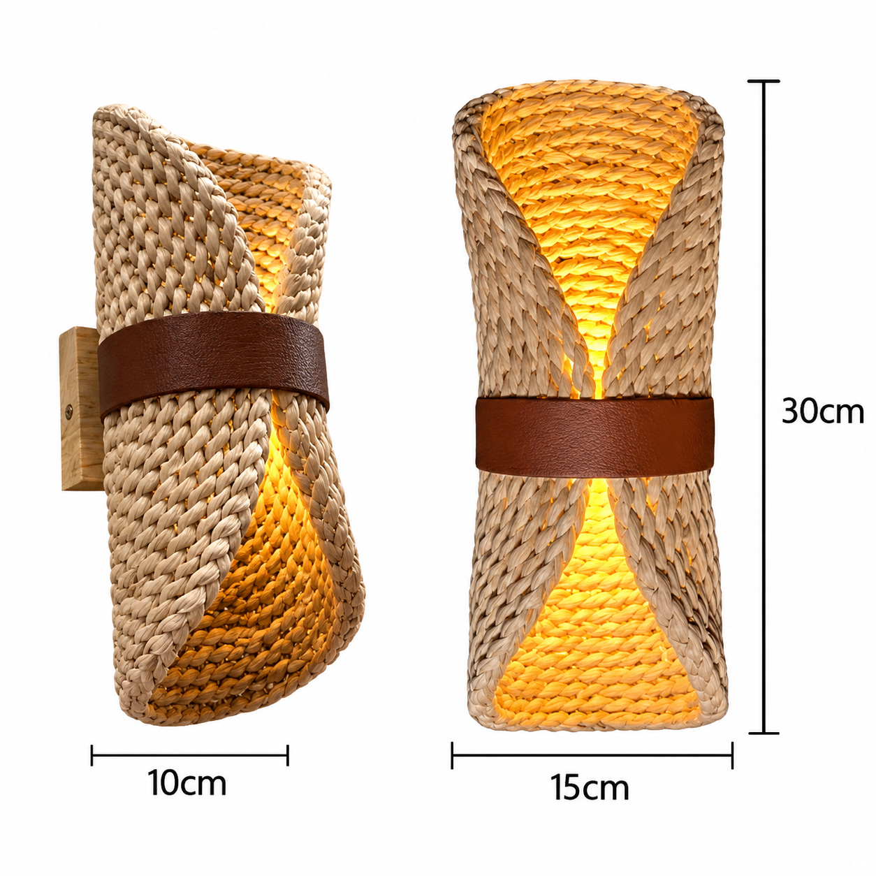 Luminária de Parede Vintage em Rattan