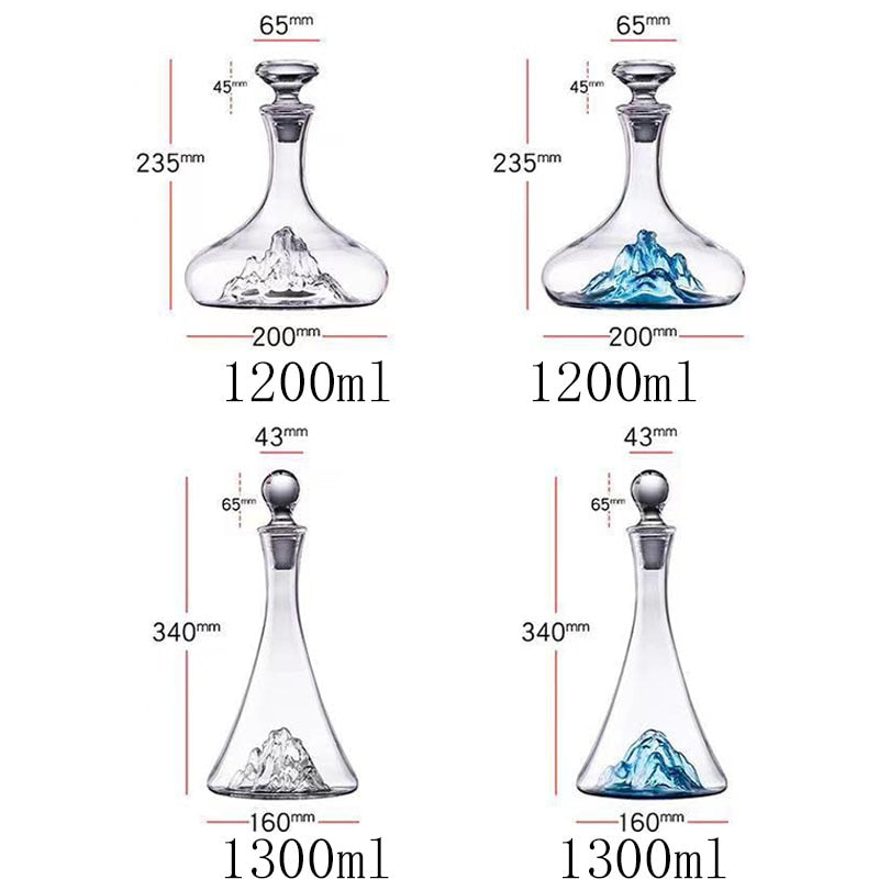 Decanter Luxo de Cristal Modelo Iceberg 1200ml