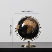 Ornamento Globo Mapa Mundi Luxo