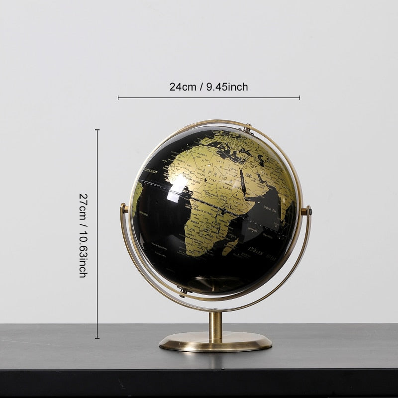 Ornamento Globo Mapa Mundi Luxo