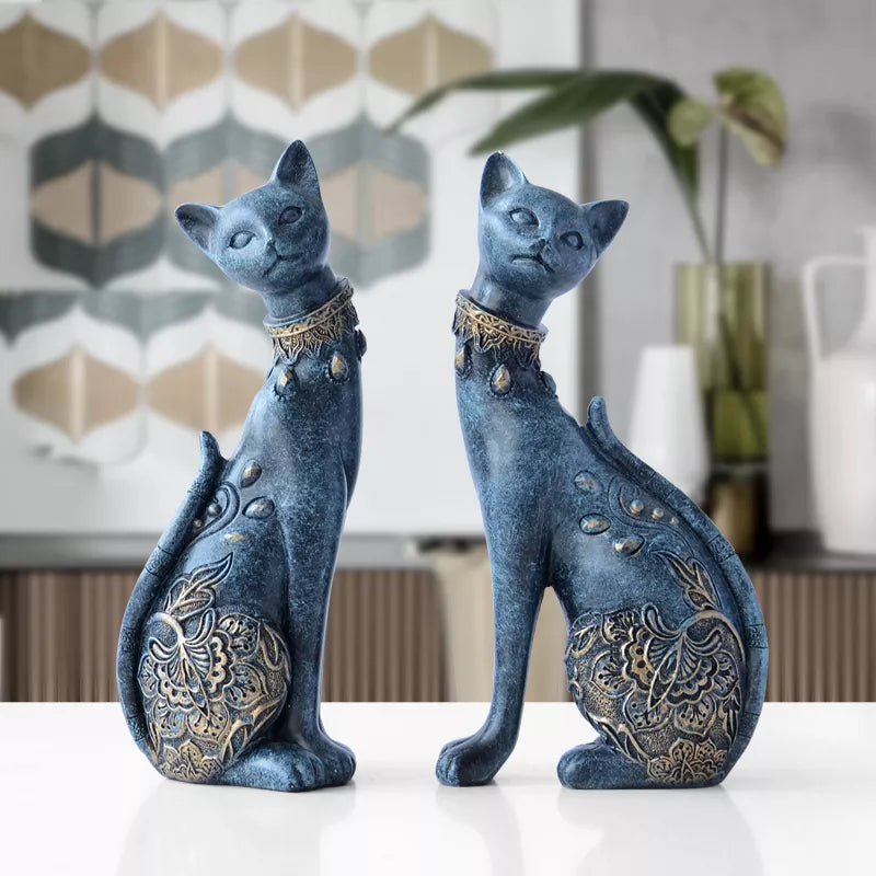 Esculturas Gatos Egícipios - OFERTA Compra 1 Leve 2 Peças