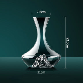 Decanter de Cristal com Escultura de Iceberg