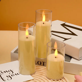 Velas Artificiais em Acrílico - Conjunto de 3 peças