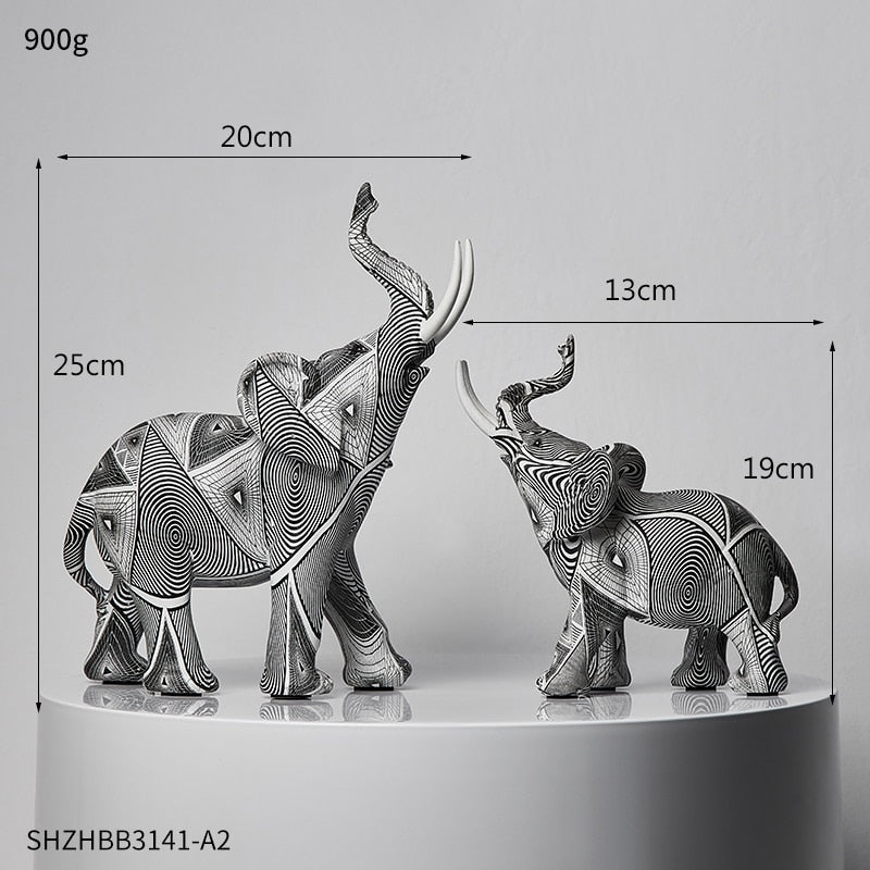 Escultura de Elefantes Cores da África