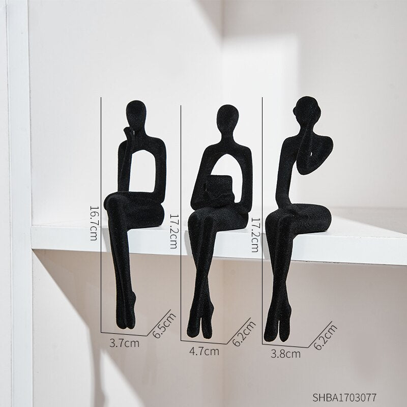 Estatuetas Minimalistas Trio Pensador