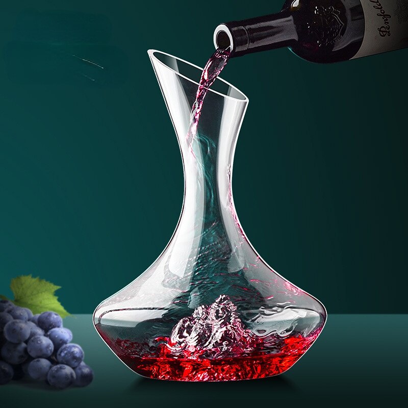 Decanter de Cristal com Escultura de Iceberg