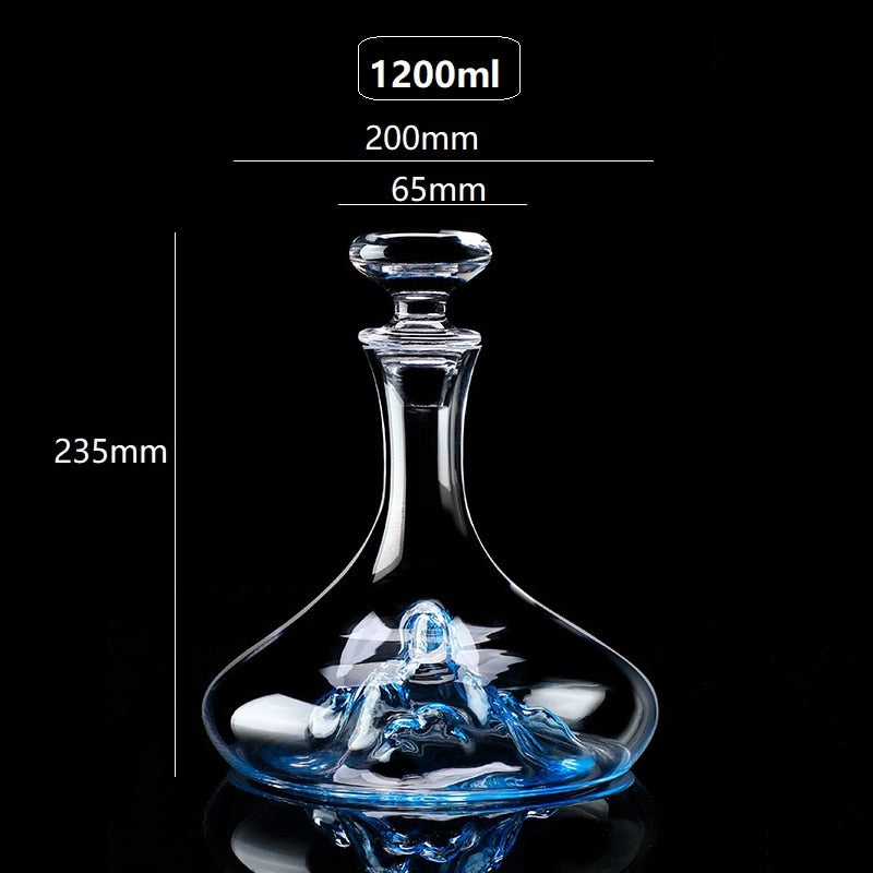 Decanter Luxo de Cristal Modelo Iceberg 1200ml