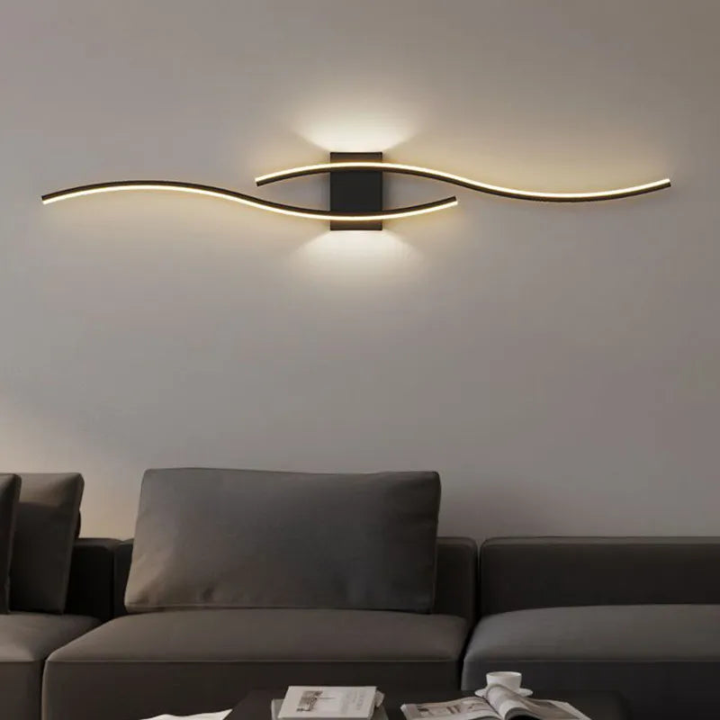 Arandela em LED Curvas Minimalistas