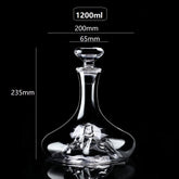 Decanter Luxo de Cristal Modelo Iceberg 1200ml