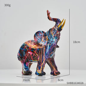 Escultura de Elefantes Cores da África